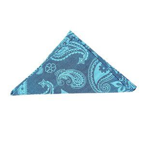 Paisley Blue Gray Pocket Square